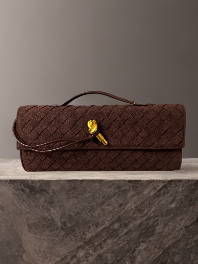 Barret clutch Camoscio - Cioccolato