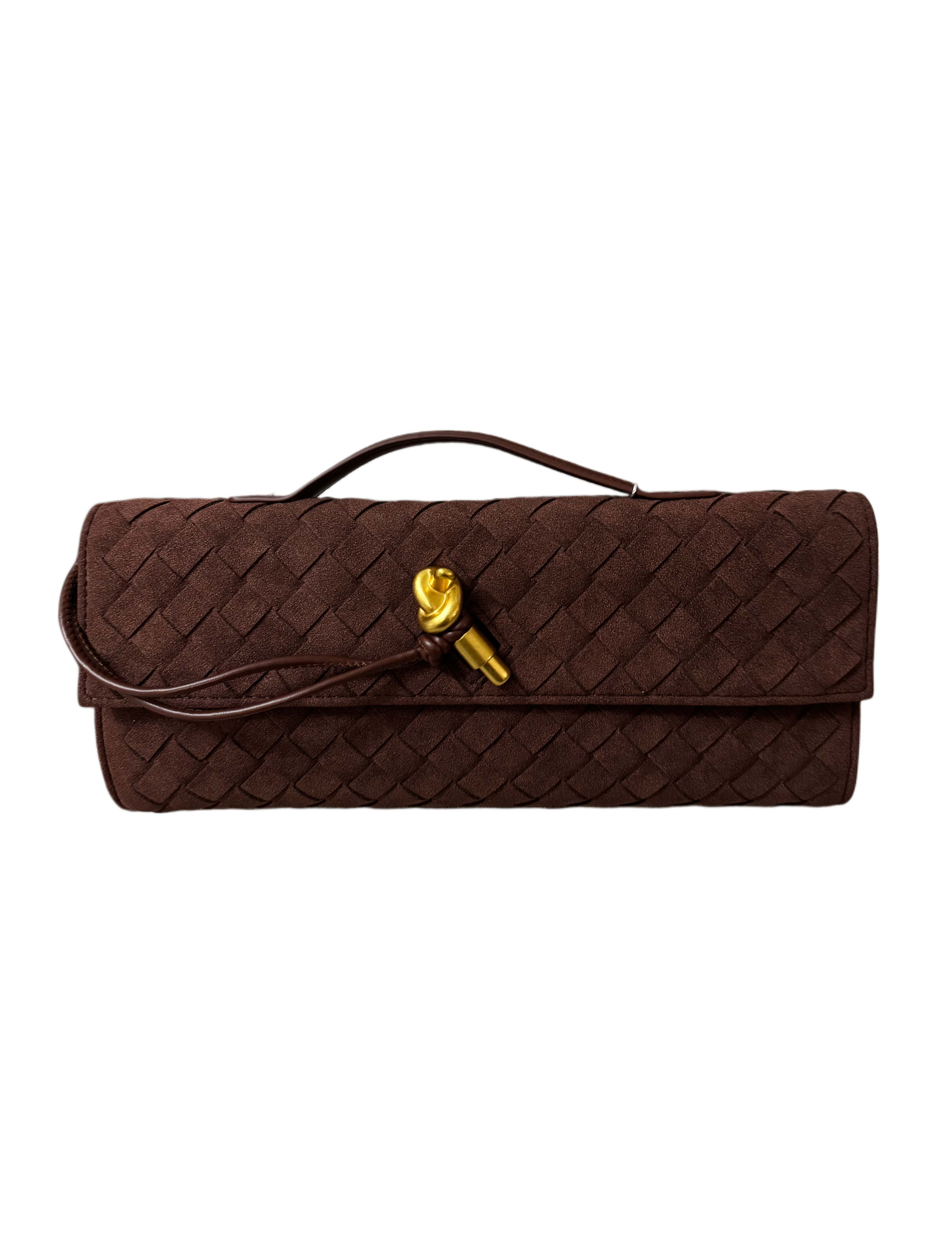 Barret clutch Camoscio - Cioccolato