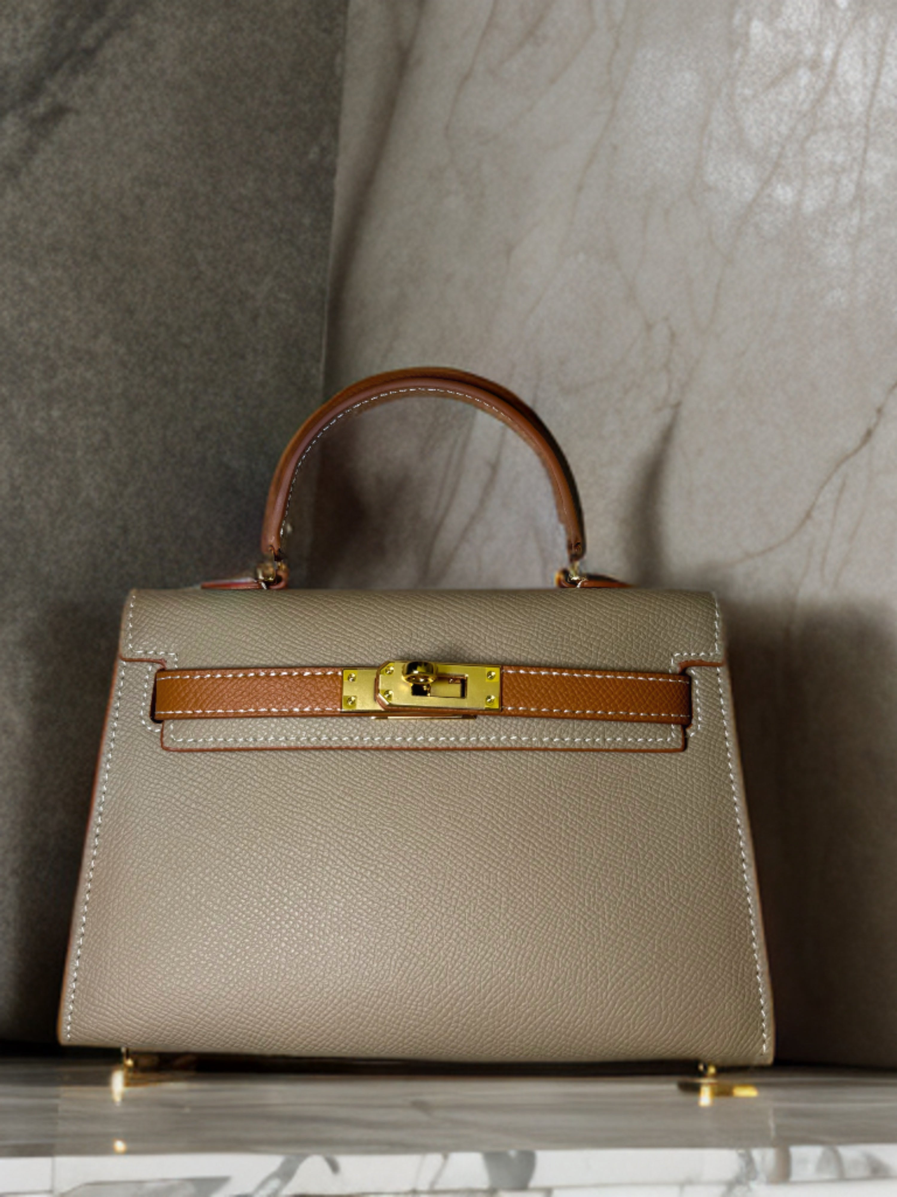 PREORDINE 15gg - Mini Mademoiselle Kelly - Beige/Tan