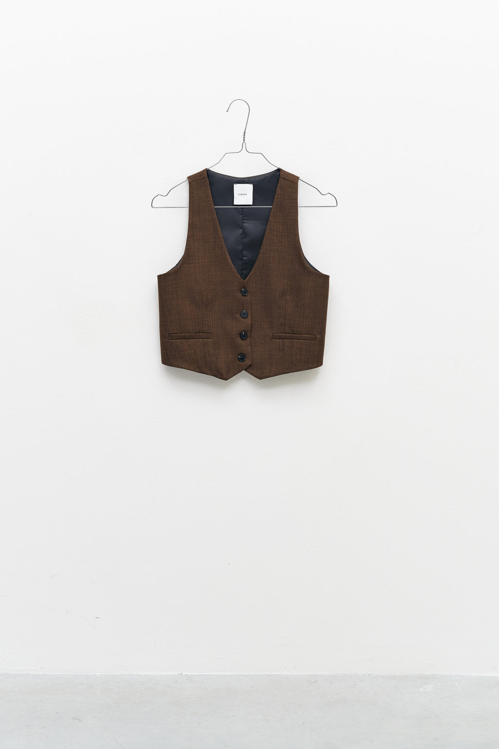 Gilet Marrone Scollo a V