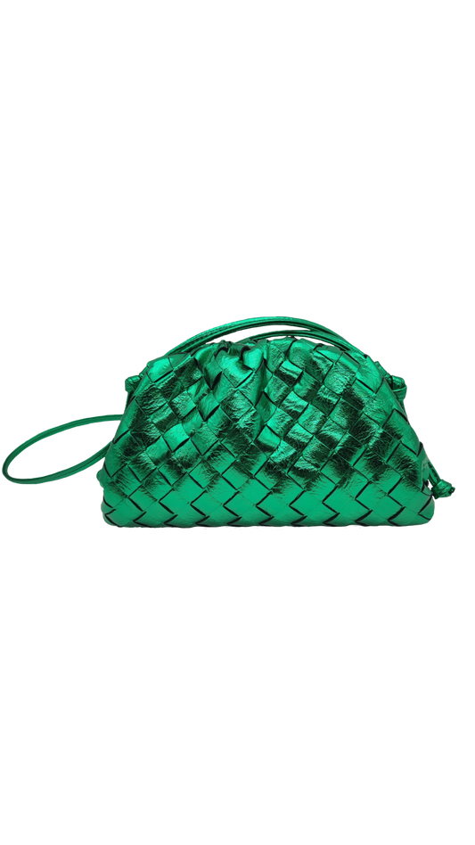 Mini braided seashell - Emerald