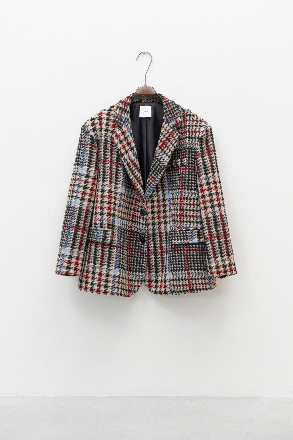 Blazer Tartan Oversize Misto Lana