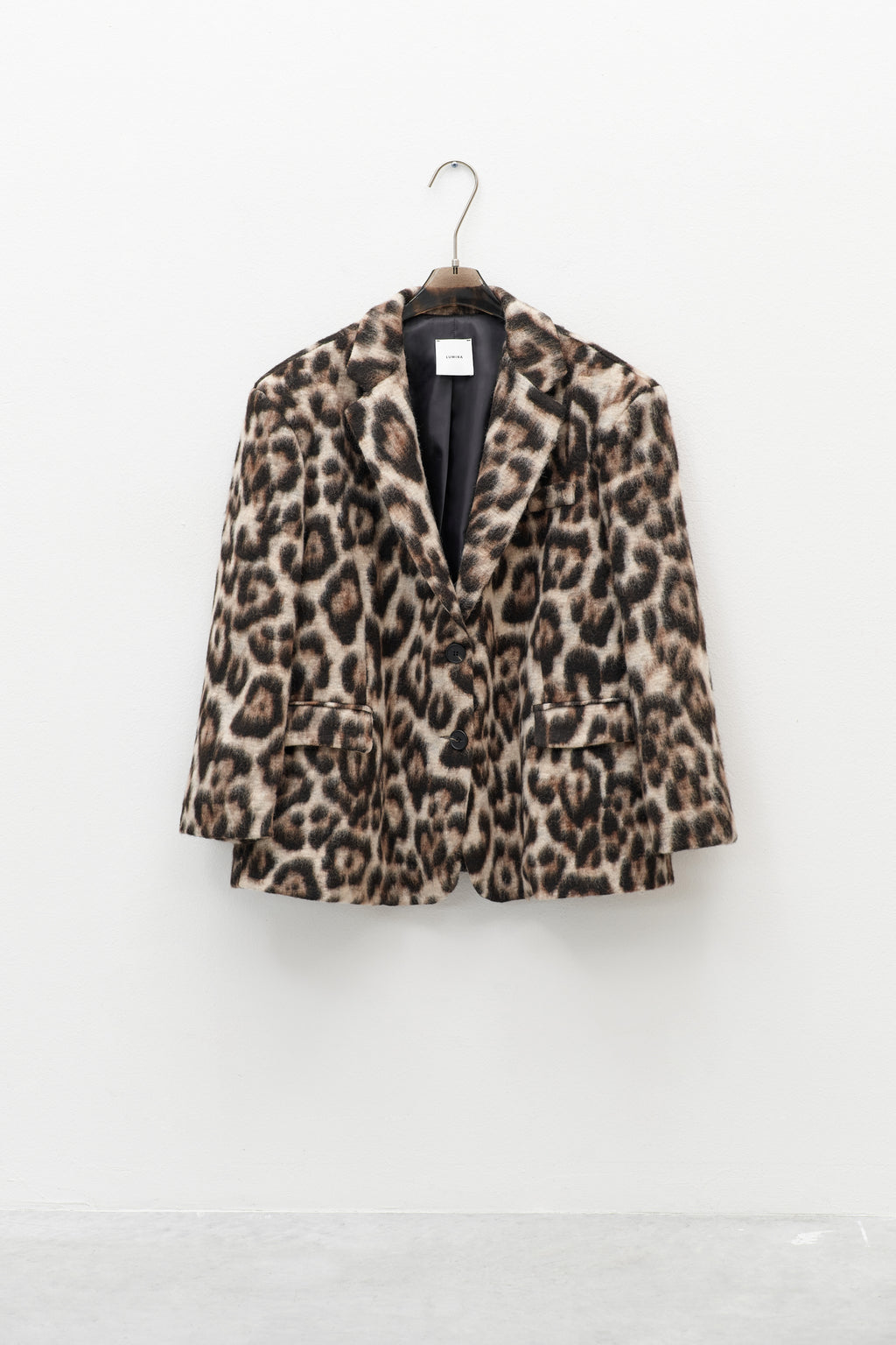 Blazer Leopard Oversize Misto Lana