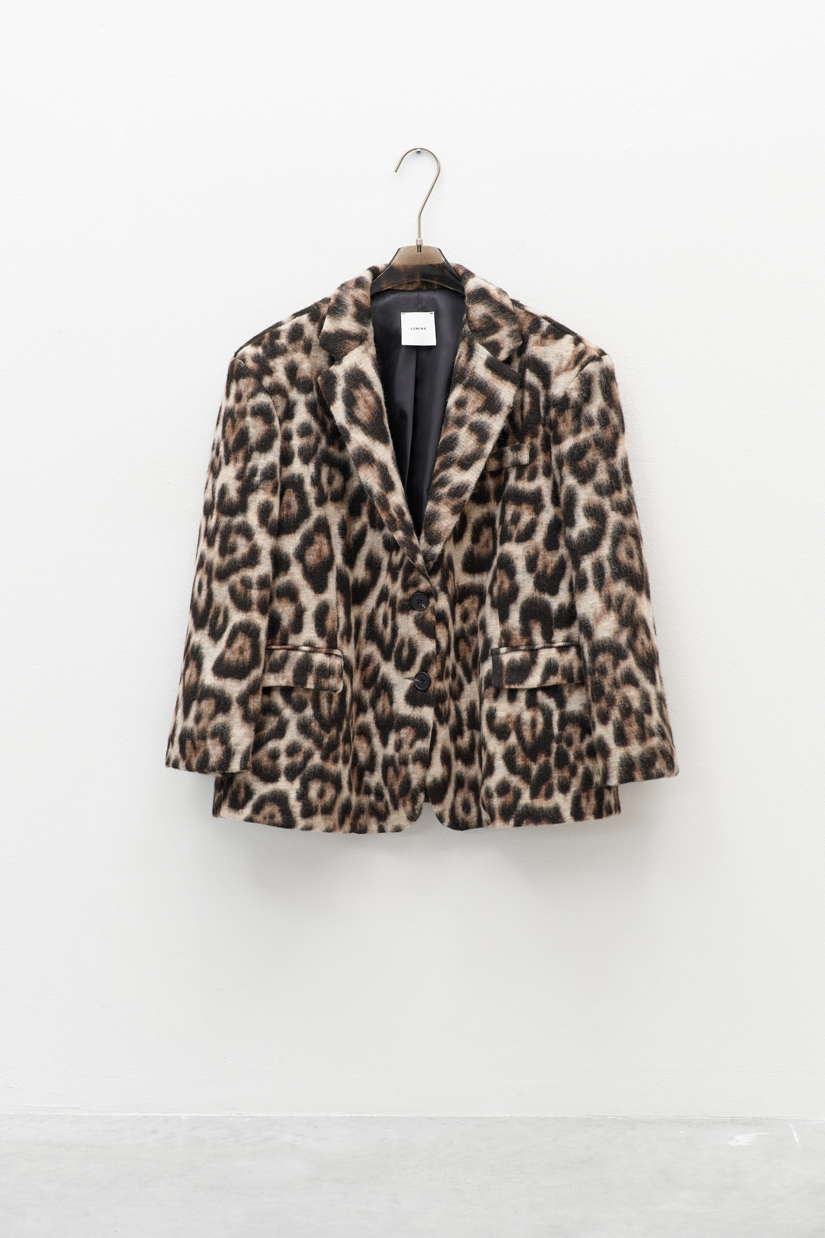 Blazer Leopard Oversize Misto Lana