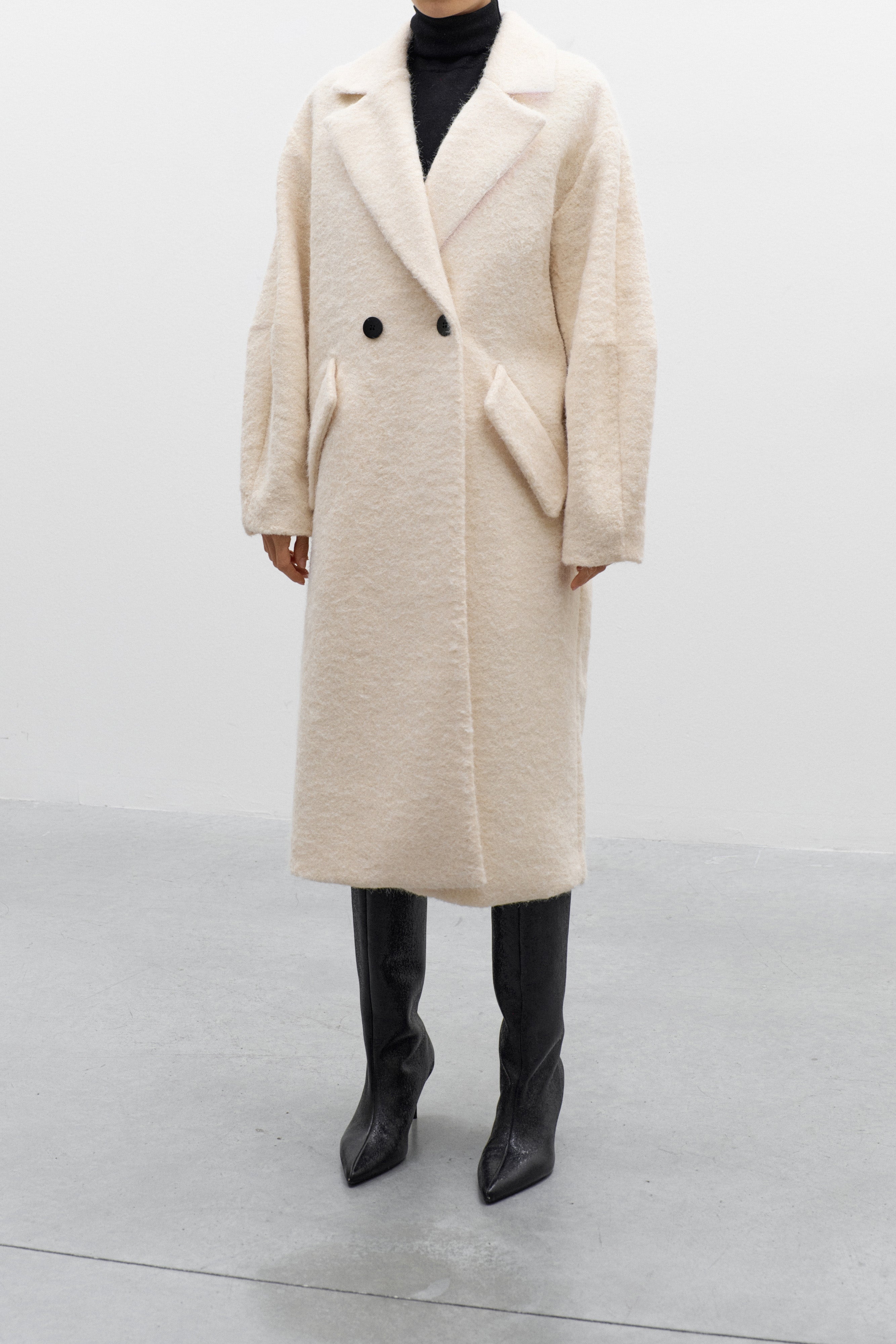 Cappotto Caldo Bouclé