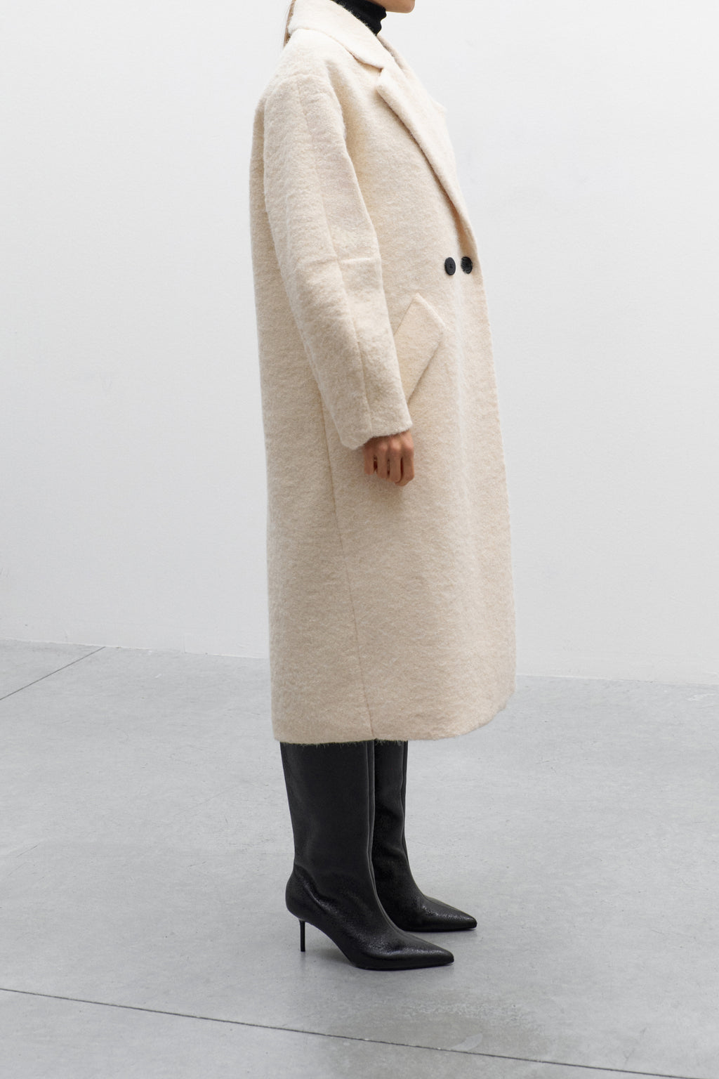 Cappotto Caldo Bouclé