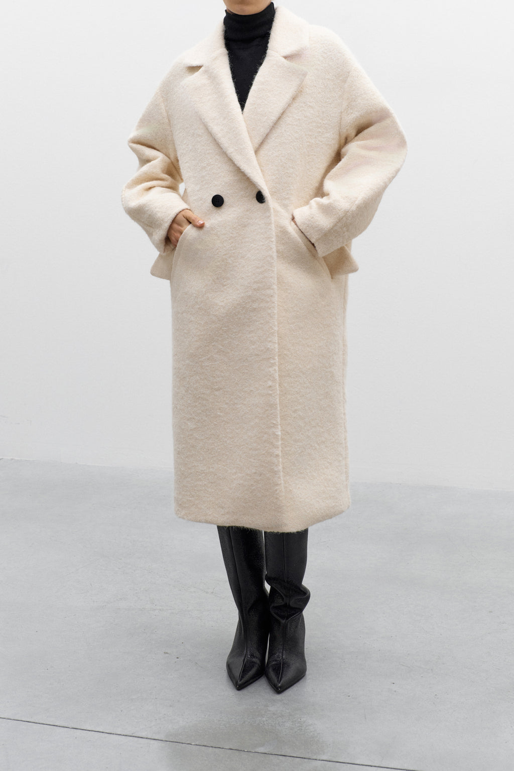 Cappotto Caldo Bouclé